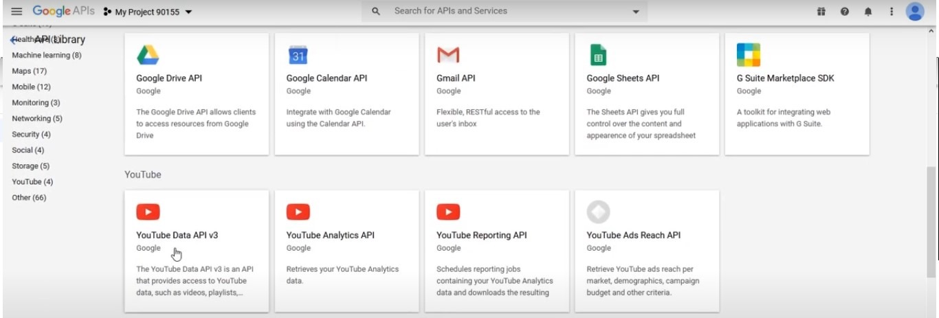 YouTube Data API v3