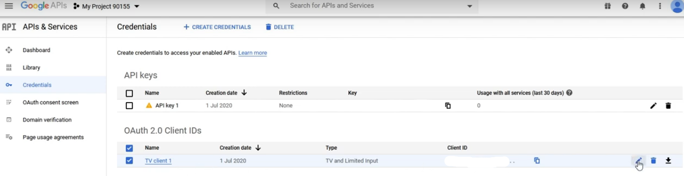 Modifica OAuth